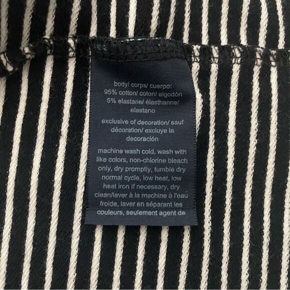 Tommy Hilfiger Stripe Puff Sleeve Jacket Large With Pockets Navy - Picture 10 of 13